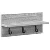 vidaXL Vje&scaron;alica za kapute na zidu Zidne Siva Sonoma 40 x 10,5 x 18 cm