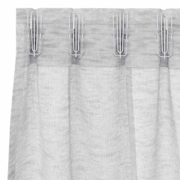 vidaXL Voile zavjesa 2 pcs Svijetlo siva 245 x 140 cm Poliester
