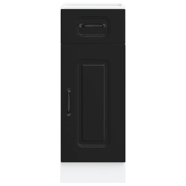 vidaXL Donji kuhinjski ormarić Kalmar crni konstruirano drvo