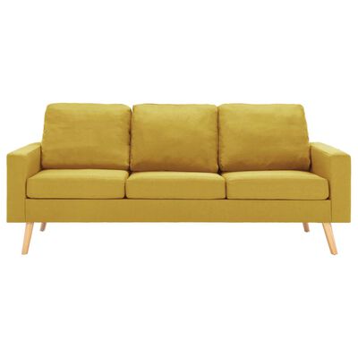 vidaXL 2-dijelni set sofa od tkanine žuti