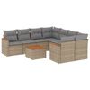 vidaXL Patio Sofa Set 9-sjedala Beige and Grey