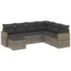 vidaXL 7-dijelni set vrtnih sofa sivi od poliratana