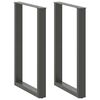 vidaXL Noge za barski stol U-oblika 2 kom antracit 60 x (90-91) cm čelik