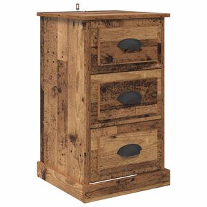 vidaXL Noćni ormar Staro drvo 39 x 39 x 67,5 cm Konstruirano drvo