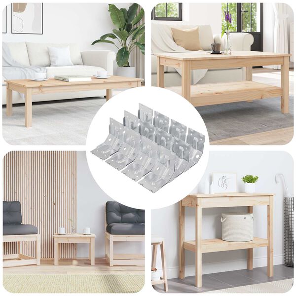 vidaXL Ukljucuje: nosač 12 pcs Cinkom premazano 106 x 55 x 1,5mm Čelik