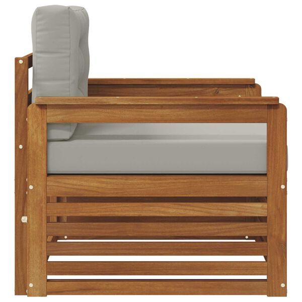 vidaXL Set vanjskih sofa Čvrsto drvo akacije i poliester Prirodna