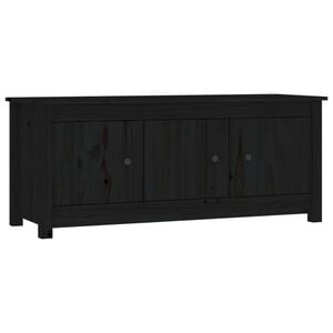 vidaXL Ormarić za cipele crni 110 x 38 x 45,5 cm od masivne borovine