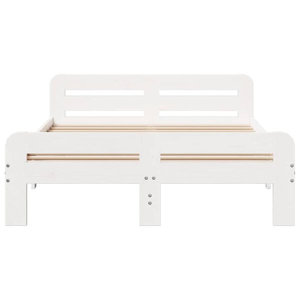 vidaXL Okvir kreveta bez madraca bijeli 180x200 cm od masivne borovine