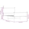 vidaXL Metalni okvir kreveta bez madraca smeđi hrast 107x203 cm