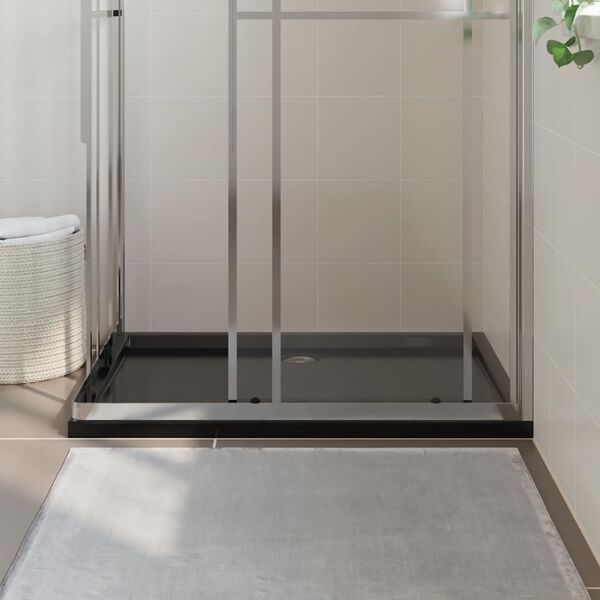 vidaXL Pravokutna ABS tuš-kada crna 80 x 120 cm
