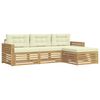 vidaXL Set vanjskih sofa 4 kom. Bijela i krem