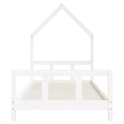 vidaXL Okvir za dječji krevet bijeli 90 x 190 cm od masivne borovine