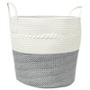 vidaXL Ko&scaron;ara za pohranu sivo-bijela &Oslash; 43x38 cm pamučna