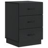 vidaXL Noćni ormar s ladicama Crna 43 x 41 x 63,5 cm Konstruirano drvo