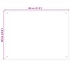 vidaXL Kuhinjske zaštite od prskanja 2 kom bijele 80 x 60 cm staklene