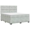 vidaXL Boxspring krevet s madracem Svjetlosiva 180 x 200 cm Bar&scaron;un