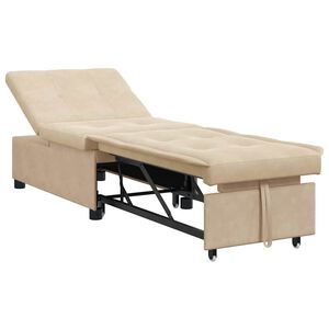 vidaXL Krevet-sofa na razvlačenje Krema 194 x 67 x 82 cm Mikrovlakna