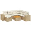 vidaXL 8-dijelni set vrtnih sofa od poliratana s jastucima bež