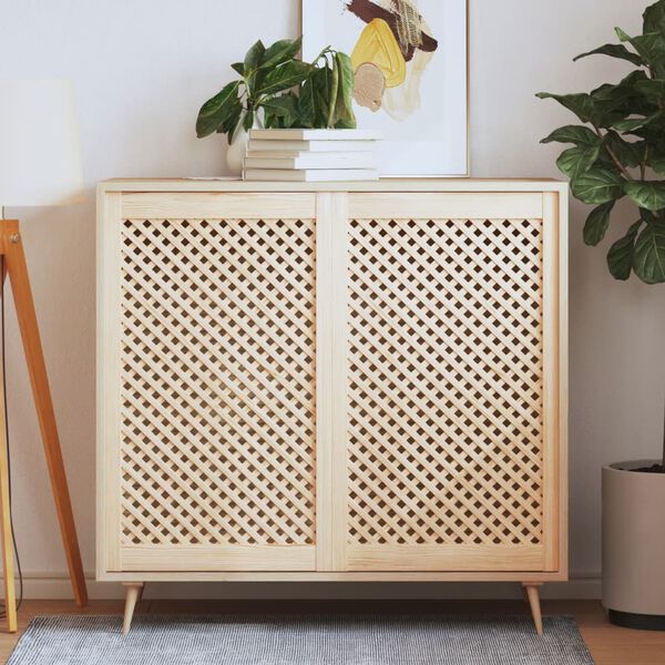 vidaXL Vrata za ormarić re&scaron;etkasti dizajn 2 kom 59,5x99 cm borovina