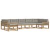 vidaXL Set vanjskih sofa 7 kom. Bijela i svjetlosiva