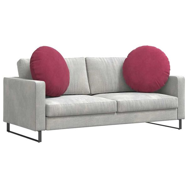 vidaXL Jastučići za sjedenje 2 pcs Vinska crvena &Oslash; 40 x 13 cm Bar&scaron;un