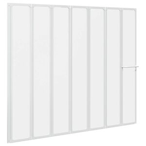 vidaXL Zaslon za tu&scaron;-kadu 140x168 cm 7 panela sklopivi sa stalkom za ručnike
