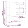 vidaXL Stalak za odjeću Crna 120 x 44 x 160 cm Konstruirano drvo