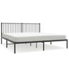 vidaXL Metalni okvir za krevet s uzglavljem crni 183x213 cm