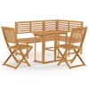 vidaXL 4-dijelni bistro set od masivnog bagremovog drva