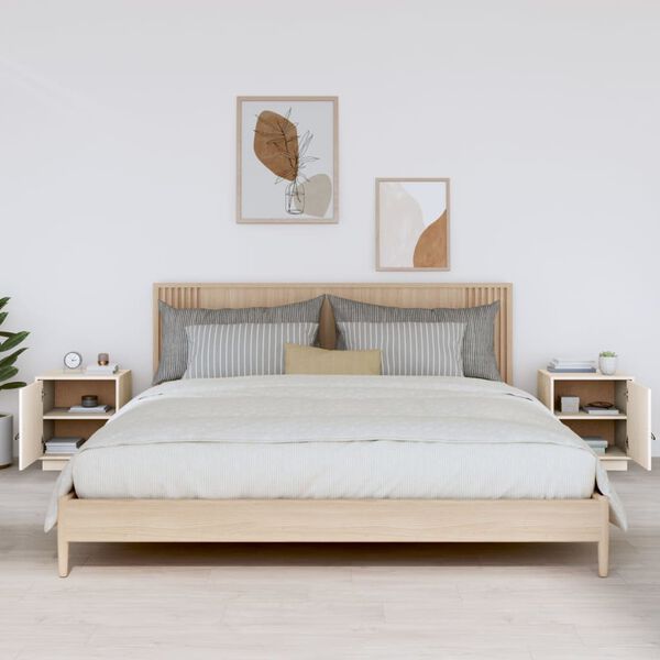 vidaXL Noćni ormarići 2 kom bijeli 40 x 34 x 45 cm od masivne borovine
