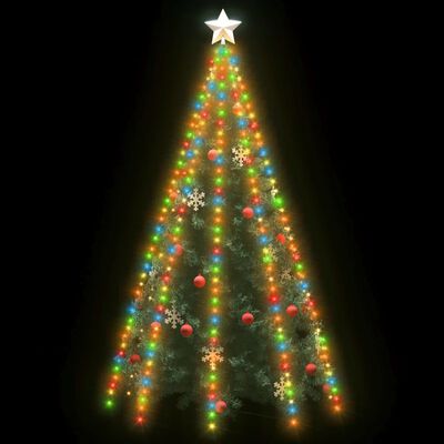 vidaXL Mrežasta svjetla za božićno drvce 400 LED žarulja šarena 400 cm