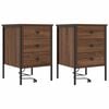 vidaXL Noćni ormar 2 pcs Smeđi hrast 42 x 41 x 61 cm Konstruirano drvo