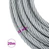 vidaXL Kabel od žičanog užeta 3200 kg 20 m