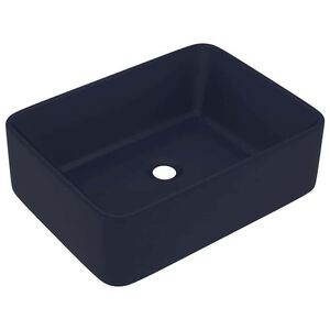 vidaXL Luksuzni umivaonik mat tamnoplavi 41 x 30 x 12 cm keramički