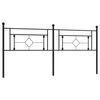 vidaXL Metalno uzglavlje crno 193 cm