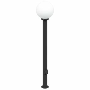vidaXL Stupić s utičnicom 120 cm Crna IP44
