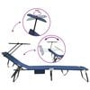 vidaXL Sklopiva ležaljka za sunčanje 2 pcs Plava 56 x 190 x 81cm