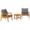 vidaXL Bistro set 3 pcs Smeđa 59.5 x 65 x 72 cm Čvrsto drvo akacije