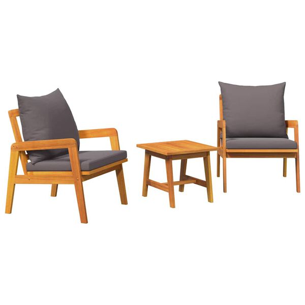 vidaXL Bistro set 3 pcs Smeđa 59.5 x 65 x 72 cm Čvrsto drvo akacije