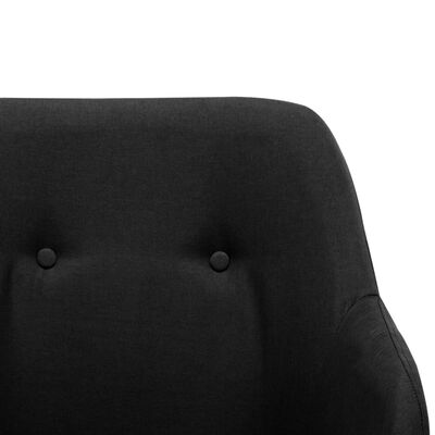 vidaXL Stolica za ljuljanje od tkanine crna