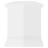 vidaXL Zidne police 2 kom visoki sjaj bijele 75 x 18 x 20 cm drveni