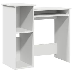 vidaXL Radni stol s policama bijeli 84x40x78 cm konstruirano drvo