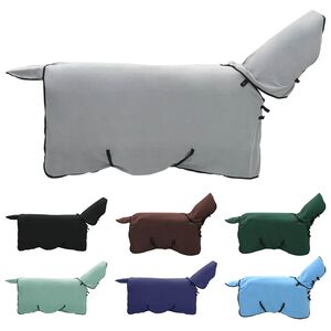 vidaXL Pokrivač za konje Cjela svijetlo siva i roza Poliester