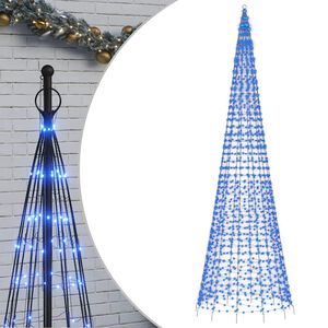 vidaXL LED božićno drvce 1534 LED plavo 500 cm