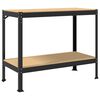 vidaXL Radna klupa Crna 115 x 55 x 91 cm Projektirano drvo i metal