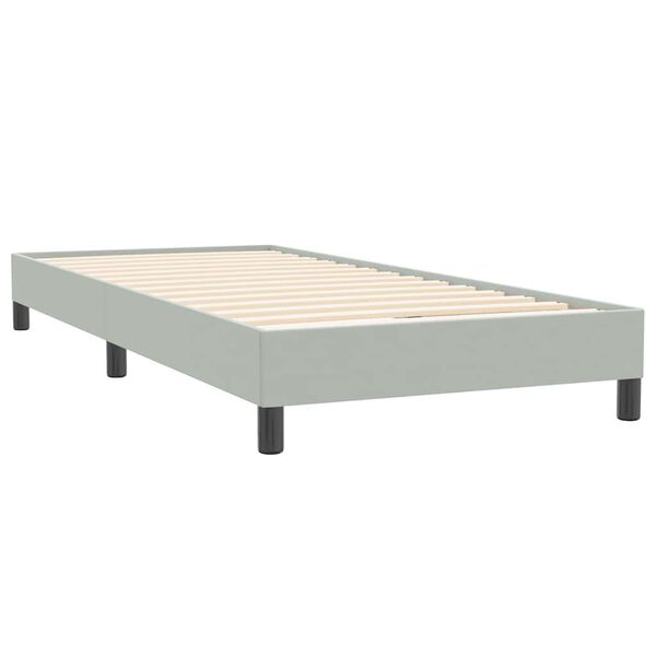 vidaXL Box Spring krevet s madracem svijetlo sivi 90x220 cm bar&scaron;un