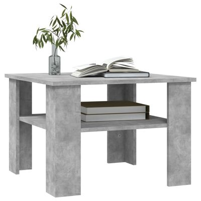 vidaXL Stolić za kavu siva boja betona 60 x 60 x 42 cm od iverice