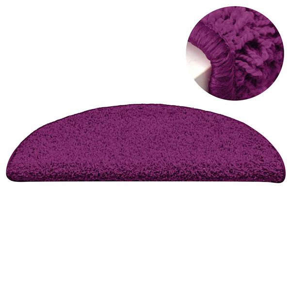 vidaXL Prostirke za stepenice 15 kom 56x17x3 cm ružičaste poluokrugle