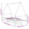 vidaXL Okvir za dječji krevet s ladicama 80 x 200 cm masivna borovina