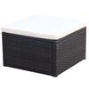 vidaXL Tabure od Poliratana 53x53x30 cm Smeđi